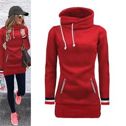 Autumn Winter Hoodies Women Women Solid Color Pullover Novo Turtleneck Casual Mulheres Selta Moletom Feminino fora roupas Tops Bld1223 T200723