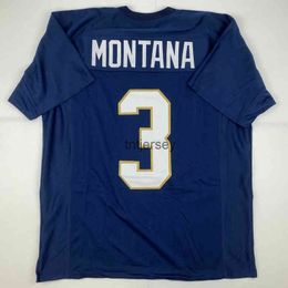 Mit CHEAP CUSTOM New JOE MONTANA Blue College Stitched Football Jersey STITCHED ADD ANY NAME NUMBER