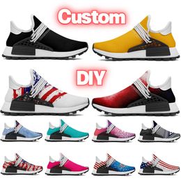 2022 DIY MY idea Custom fashion style Sneaker human race running shoes mens Sneakers Customised Logo size men women trainers with box EUR 35-47