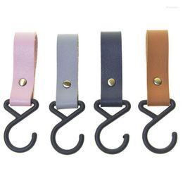 Keychains Outdoor Camping Kitchen Supplies Drying Rack PU Hook S-shaped Leather Lanyard For Keys Keychain Accessories Miri22