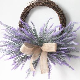 Decorative Flowers & Wreaths Imitation Flower Decoration Silk Cloth Garland False Door Ring GarlandDecorative