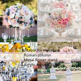 Decorative Flowers & Wreaths Large Artificial Flower Ball Silk Table Centre For Party Activities Wedding Decoration Various DevicesDecorativ