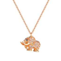 Pendant Necklaces Rose Gold Colour Stainless Steel Baby Elephant Pendants For Women Charm JewelryPendant