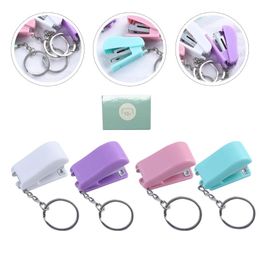 Keychains Set Keychain Mini Staplers Book Binding Tool Stapler Pendant Student Gifts For BirthdayKeychains