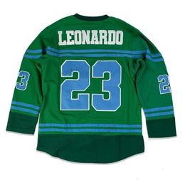 Nikivip Cheap Custom Wholesale #23 Leonardo Hockey Jersey Men's All Stitched Green Size 2XS-3XL 4XL 5XL 6XL Any Name Number Shirts