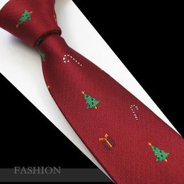 Bow Ties RBOCORed Christmas Tie 7cm Snowman For Day Men's Blue & Green Tree Necktie Santa Claus Neck SlimBow