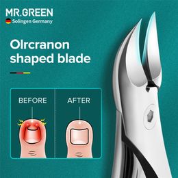 groove cutter UK - MR.GREEN Nail Clipper Toenail Nail Cutter for Thick Ingrown Anti Splash Stainless Steel Pedicure Tool Toe Nail Correction Groove 220516