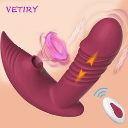 Telescopic Dildo Vibrator Clitoris Sucking sexy Toys For Woman Wearable Panties Vagina Stimulator Wireless Remote sexytoy