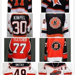 CeUf Customize ECHL Fort Wayne Komets Mens Womens Kids 49 Brent Gretzky 30 Kimpel 100% Embroidery Cheap Hockey Jerseys Goalit Cut