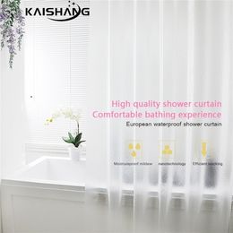 k-water shower curtain liner plastic EVA Translucent Bath Mould and mildew resistant long bathroom clear stall curtains 220517