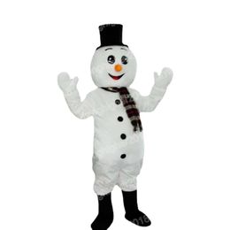 Hallowee Snowman Mascot Costume Cartoon Anime theme character Carnival Adult Unisex Dress Christmas Fancy Performance Party Dress