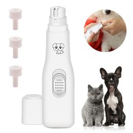 Electric Dog Nail Clippers for Dog Nail Grinders Battery Powered Quite Cat Painless Paws Grooming Pet Nail Trimmer Tools 220423