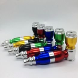 Mini Colorful Removable Aluminium Alloy Pipes Dry Herb Tobacco Cover Filter Bowl Handpipes Portable Smoking Innovative Design Cigarette Tips Holder