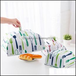 Other Kitchen Tools Kitchen Dining Bar Home Garden Portable Insated Food Er Dustproof Foldable Rice Ers With Aluminu Foil Oxford Fabric T
