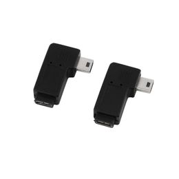 USB Micro Pin Female to Mini Male 5Pin Degree Angle right Adapter Converter