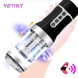 Automatic Rotation Vibrator Male Masturbator Voice Interaction Real Vagina Massage Sucking Masturbation Cup sexy Toys for Men