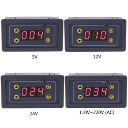 5-24VDC 110V-220VAC LED Timer Display Digital Time Delay Relay Module Timing Cycle Timer Control Switch