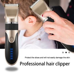 Professional Hair Clipper Electric Shaver For Men Rechargeable Cutting Machine Beard Blade Razor Cutter Adjustable Trimmer 220712