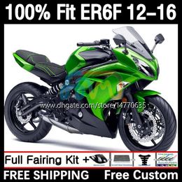 Injection Mould Fairings For KAWASAKI NINJA 650R ER-6F ER6 F ER 6F ER6F 12 13 14 15 16 Bodywork 11DH.35 650-R 2012 2013 2014 2015 2016 650 R 2012-2016 OEM Body metal green