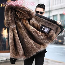 Men's Down & Parkas Thicken Winter Coat Thick Jacket Men Outwear Hooded Male Faux Fur Lined Snow Warm Casaco Feminino Y123 Kare22