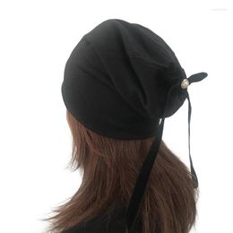 Winter Warm Knit Baggy Beanie Oversize Bow Ski Hat Slouchy Chic Cap Skull Women Lady's Hood Hats Beanie/Skull Caps Eger22