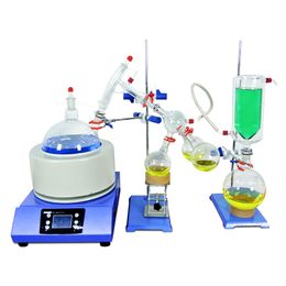 zzkd Lab Supplies 5l laboratory short path distillation with magnetic stirring electric heating mantle including cold well and post thermometer probe