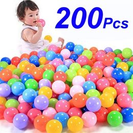 100150200PCS Outdoor Sport Ball Colourful Soft Water Pool Ocean Wave Ball Baby Children Funny Toys EcoFriendly Stress Air Ball 220621