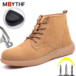 Construction Men Work Boots Foot Protection Industrial Shoes Steel Toe Welding Shoes Anti-puncture Safety Shoes Men Boots 2022