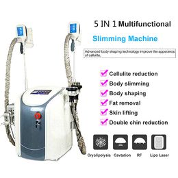 6 in 1 Portable Cryolipolysis Fat Freezing Machine Cryotherapy Slimming Cavitation RF Machine Lipo Laser Reduction