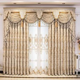 Curtain & Drapes Curtains For Bedroom Living Dining Room Embroidered European Luxury Hollow Out High Shading Chenille Villa CustomizationCur