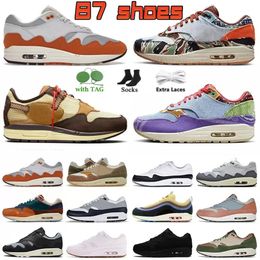 2022 Fashion Running Shoes Women Mens Trainers Patta Waves Monarch Noise Aqua Maroon Black Cactus Jack 87 Baroque Brown Saturn Gold Sports Sneakers