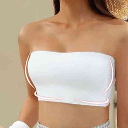 Bra Tube Top Strapless Bra Seamless Bralette Women Wedding Bras Push Up Invisible Underwear Wireless Lingerie L220727