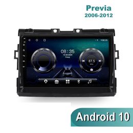 Touch Screen 9 Inch Android Car Video Radio Automotivo for Toyota PREVIA 2006-2012 Auto GPS Navigation