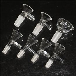 Glass Bong hookah Bowls Clear Round Glass tobacco Bowl 10mm 14mm Male For Water Bongs Smoking Pipes bowls