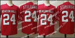 James Men's Teen Wolf Beacon Hills Lacrosse Football Jersey #24 Stiles Stilinski Film Stitched Football Jerseys