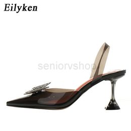 Eilyken size 34-45 Summer Butterfly-knot Women Pumps Fashion Strange Style Tranaparent Female heel Shoes Wedding sandals kjhdoihjbtyuj