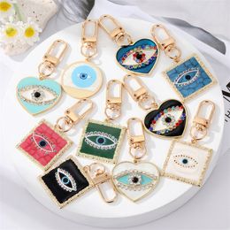 Colourful Enamel Evil Eye Keychains Car Bag Decorate Key Chain