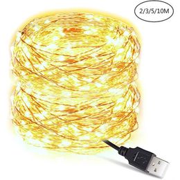 Strings 2m/3m/5m/10m Battery/USB LED String Lights For Xmas Garland Lamp Party Wedding Decoration Christmas Tree Flasher Fairy LightsLED