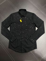 Camisas de grife masculinas roupas de marca homens manga comprida camisa estilo hip hop algodão de alta qualidade tops 16350