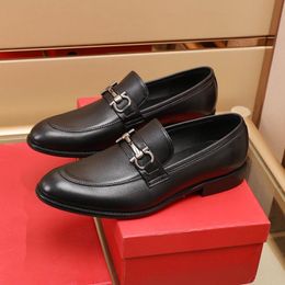 Top quality Dress Shoes fashion Men Black Genuine Leather Pointed Toe Mens Business Oxfords gentlemen travel walk casual comfort asdasdasdaw