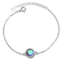 Charm Bracelets Utimtree Korean Simple Zircon Artificial Moonstone Bracelet For Women Jewelry High QualityCharm