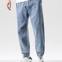 Spring Summer Black Blue Baggy Jeans Men Streetwear Denim Joggers Casual Cotton Harem Pants Jean Trousers Plus Size 6XL 7XL 8XL 220328