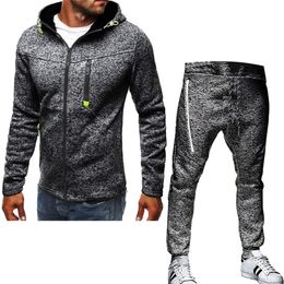 Sportwear Sweatshirt Men Tracksuit 2 Piece Tops and Pants Mens Sweat Suits Set Patchwork Plus Size Jogger Sets for Men Clothing 201210