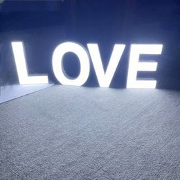 Customized Party Stage Decoration Lamp Luminous Numbers Letters Stand For Valentine's Wedding Birthday Christmas Supplies