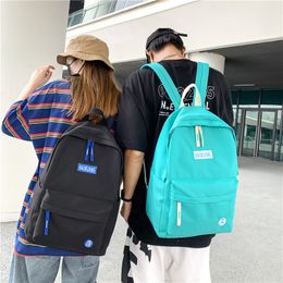 brand design Fashion Simple Women Backpack Casual School Bag For Teenage Girls Boys Large Capacity Men Travel Backpacks W