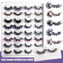 Compare with similar Items Luminous Coloured Faux 3D Mink Eyelashes Thick Long Fluffy False Eyelash Sequins Full Strip Eye Lashes Extension Makeup