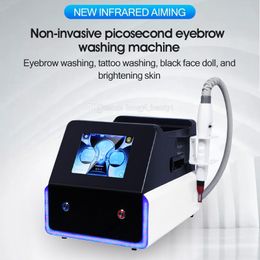 Portable Picosecond Laser 1064nm 532nm 755nm Tattoo Removal Machine Eyebrow Tattoos Remova Black Face Doll Cleaning Pores Lazer