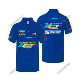 Новые 3 цвета для мужской рубашки Polo Suzuki Moto GP Summer Casual Fashion Round Neck Streatwear Tops Fort