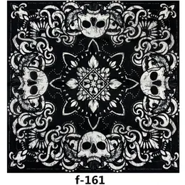 High Quality Headtie Square Scarf Unisex Bandana Hip Hop Black Paisley Skull Headwear Hair Band Neck Wrist Wrap