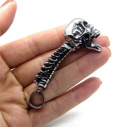 Pendant Necklaces Skull Bone 316L Stainless Steel Men Cool Ghost NecklacePendant